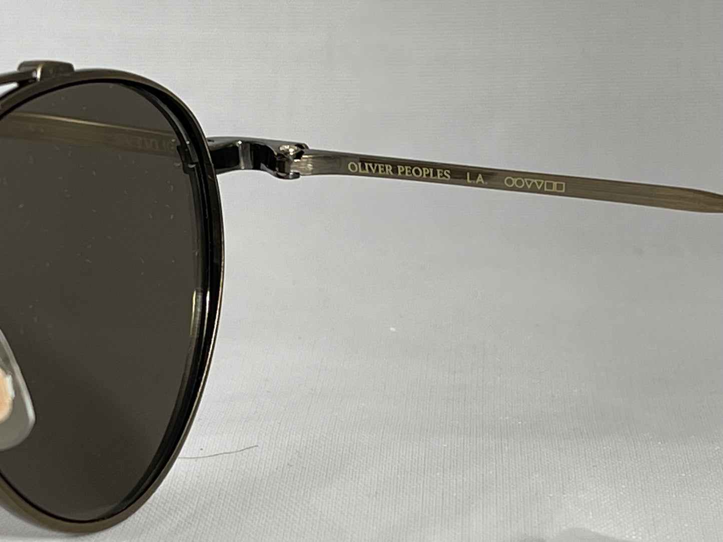 NEW Oliver Peoples Sunglasses Watts Sun Aviator Gold Titanium Unisex 49-21-145