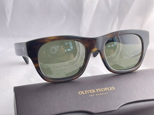 OLIVER PEOPLES Keenan 51mm Square Sunglasses MSRP $492 Bark G-15 New